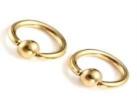 Pair Unisex Stainless Steel Ear Tragus Helix Hoop Ring Earring 16G 1/4